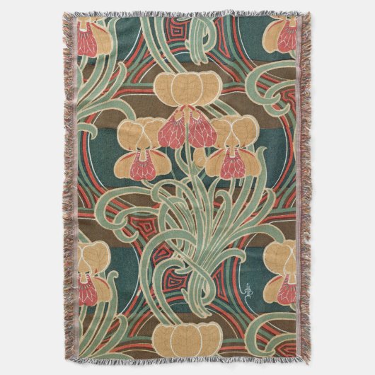 Art Nouveau Design #4 op Emporio Moffa Deken (Voorkant Verticaal)