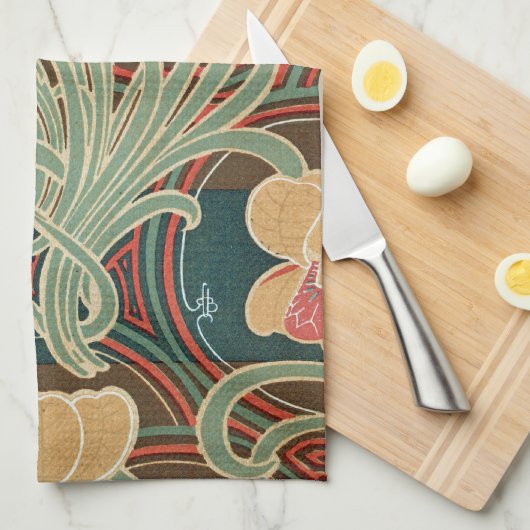 Art Nouveau Design #4 op Emporio Moffa Theedoek (Quarter Fold)