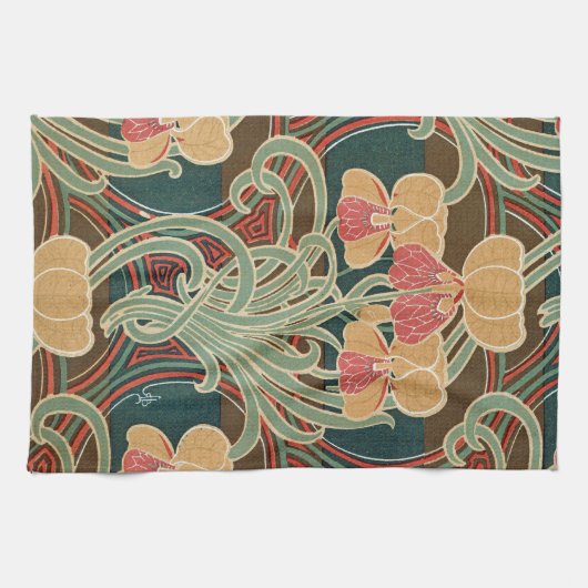 Art Nouveau Design #4 op Emporio Moffa Theedoek (Horizontaal)