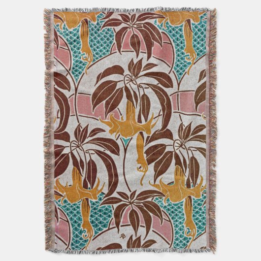 Art Nouveau Design #5 op Emporio Moffa Deken (Voorkant Verticaal)