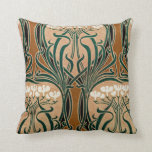 Art Nouveau Design #9 Kussen<br><div class="desc">Klassieke Art Nouveau-patroon met bloemen</div>