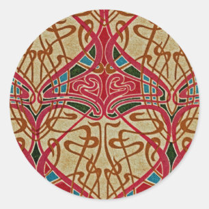 Art Nouveau Design #9 op Emporio Moffa Ronde Sticker