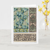 Art Nouveau Design Blank Note Kaart (Gele Bloem)