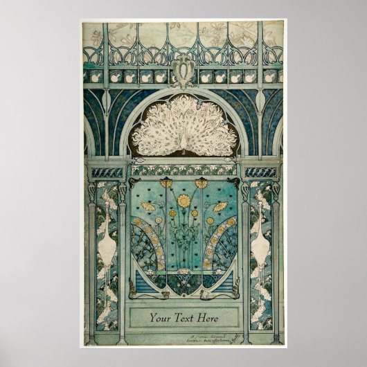 Art Nouveau Design by Émile Hutré c1896 Poster (Voorkant)