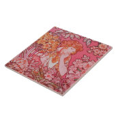 Art Nouveau Design Ceramic Photo Tegel Tegeltje (Zijkant)