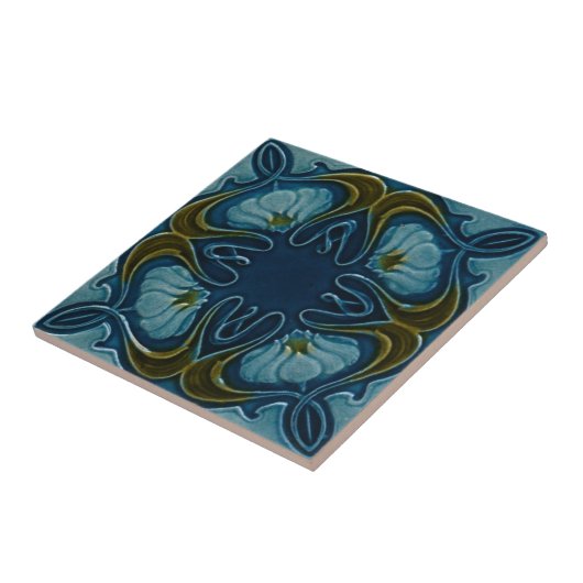 Art Nouveau  Design Feature Backsplash Tile Tegeltje (Zijkant)