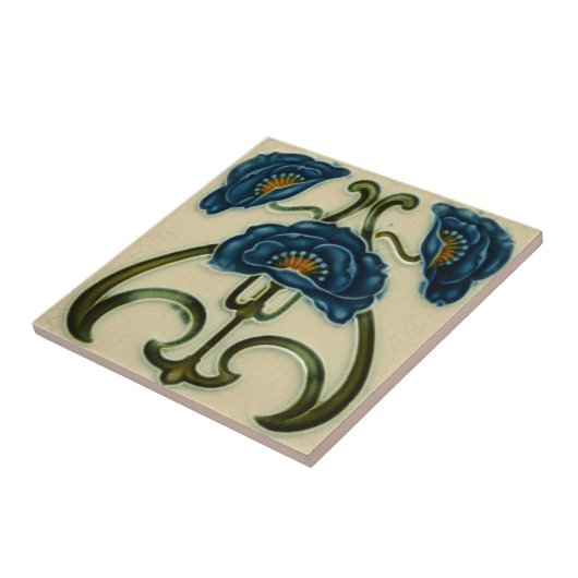 Art Nouveau  Design Feature Tile Tegeltje (Zijkant)