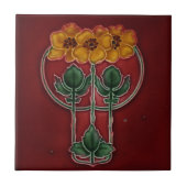Art Nouveau  Design Feature Tile Tegeltje (Voorkant)