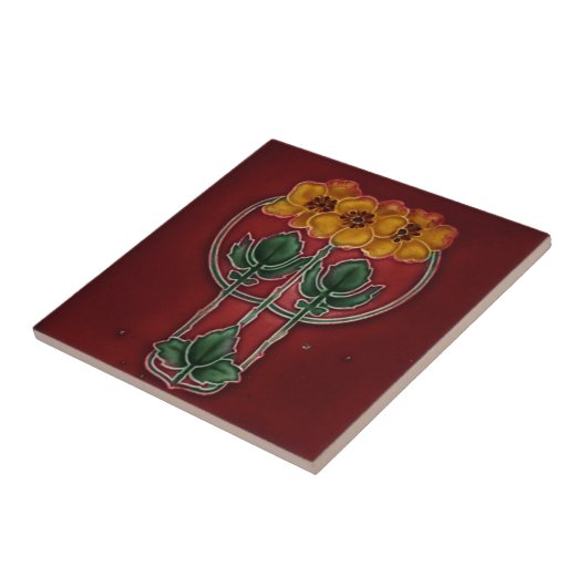 Art Nouveau  Design Feature Tile Tegeltje (Zijkant)