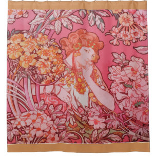 Art Nouveau Design Shower Curtain Douchegordijn