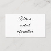 Art Nouveau Design Visitekaartje (Achterkant)