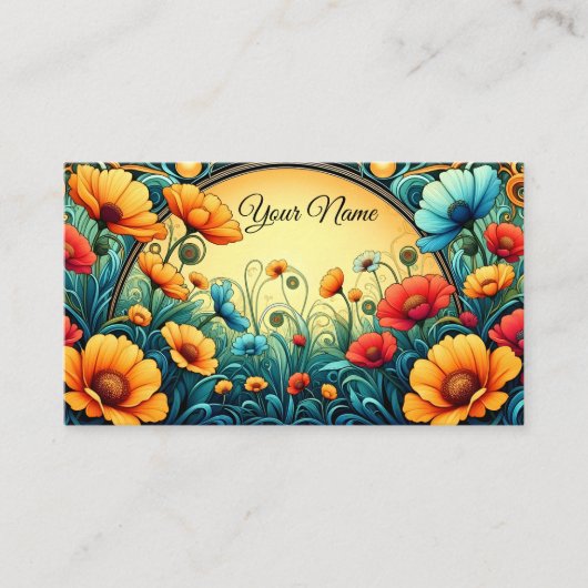 Art Nouveau Design Visitekaartje (Voorkant)