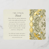 Art Nouveau Details Kaart Huwelijk Warm Earth Tone (Voorkant)