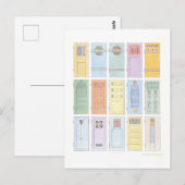  Art Nouveau Deuren Illustratie Briefkaart (Voorkant / Achterkant)