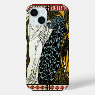 Art Nouveau Deze Kus, Vrouw met Peacock iPhone 15 Case