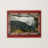  Art Nouveau Deze Kus, Vrouw met Peacock Legpuzzel (Horizontaal)