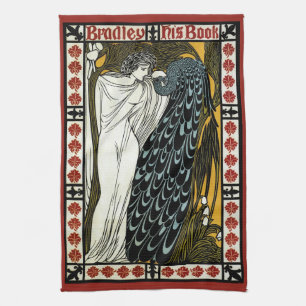 Art Nouveau Deze Kus, Vrouw met Peacock Theedoek