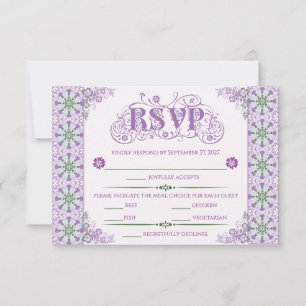 Art Nouveau Distelwiel Sering Horizontaal RSVP Kaartje