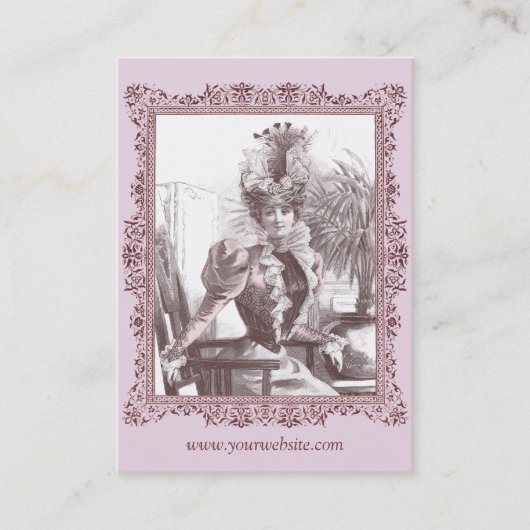 Art Nouveau Diva - Prachtige  Visitekaartjes (Voorkant)