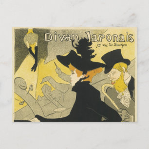 Art Nouveau, Divan Japonais door Toulouse Lautrec Briefkaart