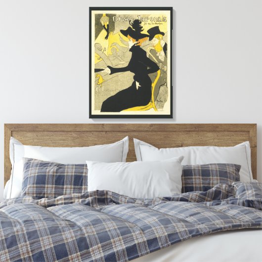 Art Nouveau, Divan Japonais door Toulouse Lautrec Canvas Afdruk (Insitu (Slaapkamer))