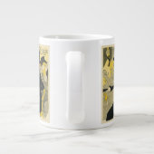 Art Nouveau, Divan Japonais door Toulouse Lautrec Grote Koffiekop (Achterkant)