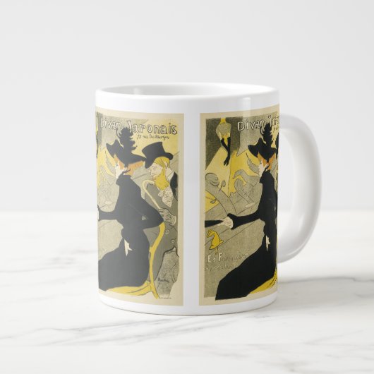Art Nouveau, Divan Japonais door Toulouse Lautrec Grote Koffiekop (Voorkant rechts)