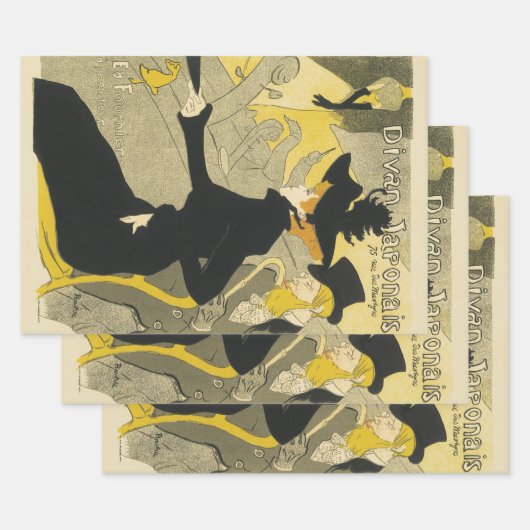 Art Nouveau, Divan Japonais door Toulouse Lautrec Inpakpapier Vel (Set)