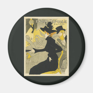 Art Nouveau, Divan Japonais door Toulouse Lautrec Magneet