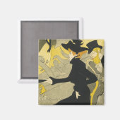 Art Nouveau, Divan Japonais door Toulouse Lautrec Magneet (Voorkant / Achterkant)