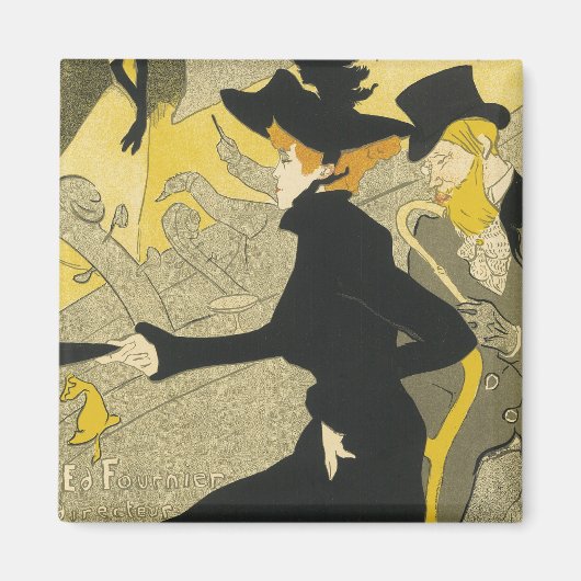 Art Nouveau, Divan Japonais door Toulouse Lautrec Magneet (Voorkant)