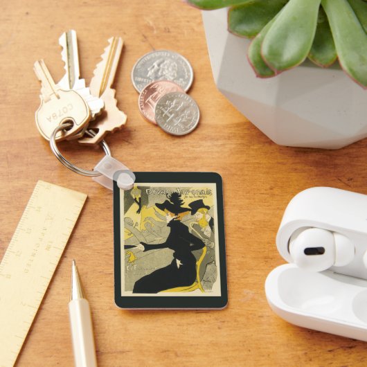 Art Nouveau, Divan Japonais door Toulouse Lautrec Sleutelhanger (Bureau)