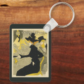 Art Nouveau, Divan Japonais door Toulouse Lautrec Sleutelhanger (Achterkant)