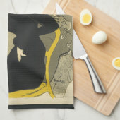 Art Nouveau, Divan Japonais door Toulouse Lautrec Theedoek (Quarter Fold)