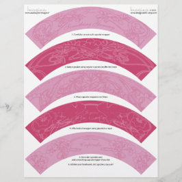 Art Nouveau DIY-kerst Cupcake Wrappers