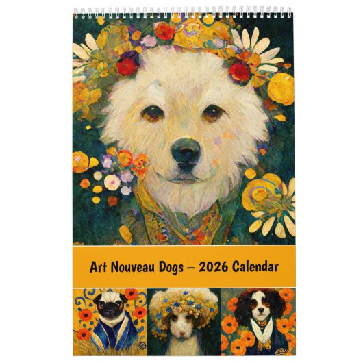 Art Nouveau Dogs – 2026 Calendar Kalender (Hoes)