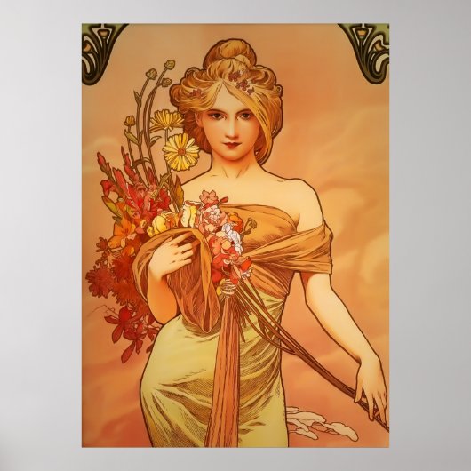 Art Nouveau door Alphonse Mucha Poster (Voorkant)