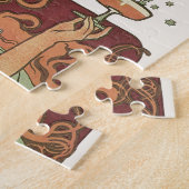  Art Nouveau door Mucha, Champagne Party Legpuzzel (Zijkant)