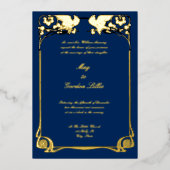  Art Nouveau Doves Border Folie Uitnodiging (Voorkant)