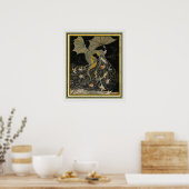 Art Nouveau Dragon Hoesje voor Jugend Poster (Keuken)
