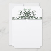 Art Nouveau Dragonfly Bleek Mint Wedding Kaart (Achterkant)