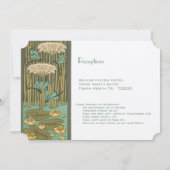 Art Nouveau Dragonfly donker lettertype RGB HexCod Kaart (Achterkant)