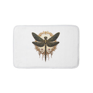 Art Nouveau Dragonfly Elegante Steampunk Badmat