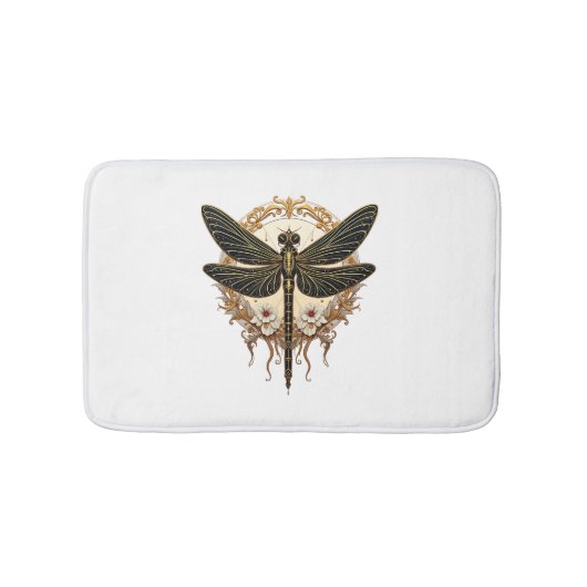 Art Nouveau Dragonfly Elegante Steampunk Badmat (Voorkant)