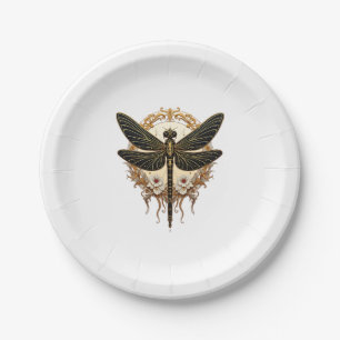 Art Nouveau Dragonfly Elegante Steampunk Papieren Bordje