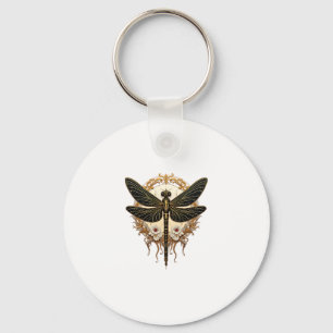 Art Nouveau Dragonfly Elegante Steampunk Sleutelhanger