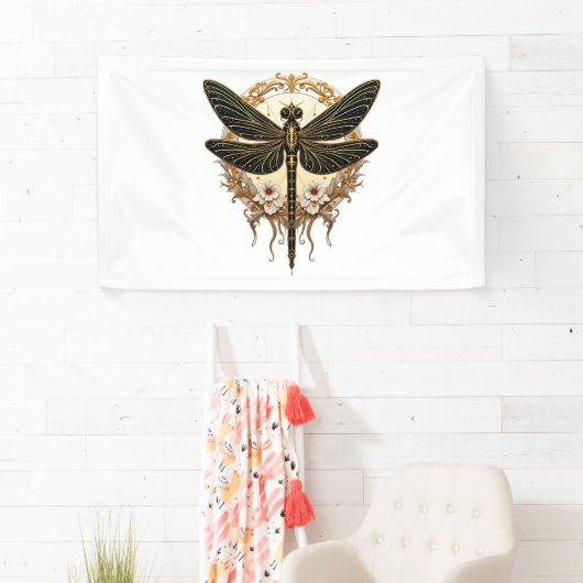 Art Nouveau Dragonfly Elegante Steampunk Spandoek (Insitu)