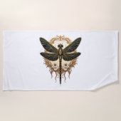 Art Nouveau Dragonfly Elegante Steampunk Strandlaken (Voorkant)