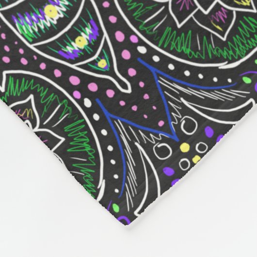 art nouveau dragonfly fleece deken (Hoek)