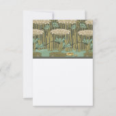 Art Nouveau Dragonfly Lily Pad RSVP Response Kaart (Achterkant)
